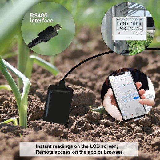 UbiBot Bodentemperatur- und Feuchtesensor Micro-USB
